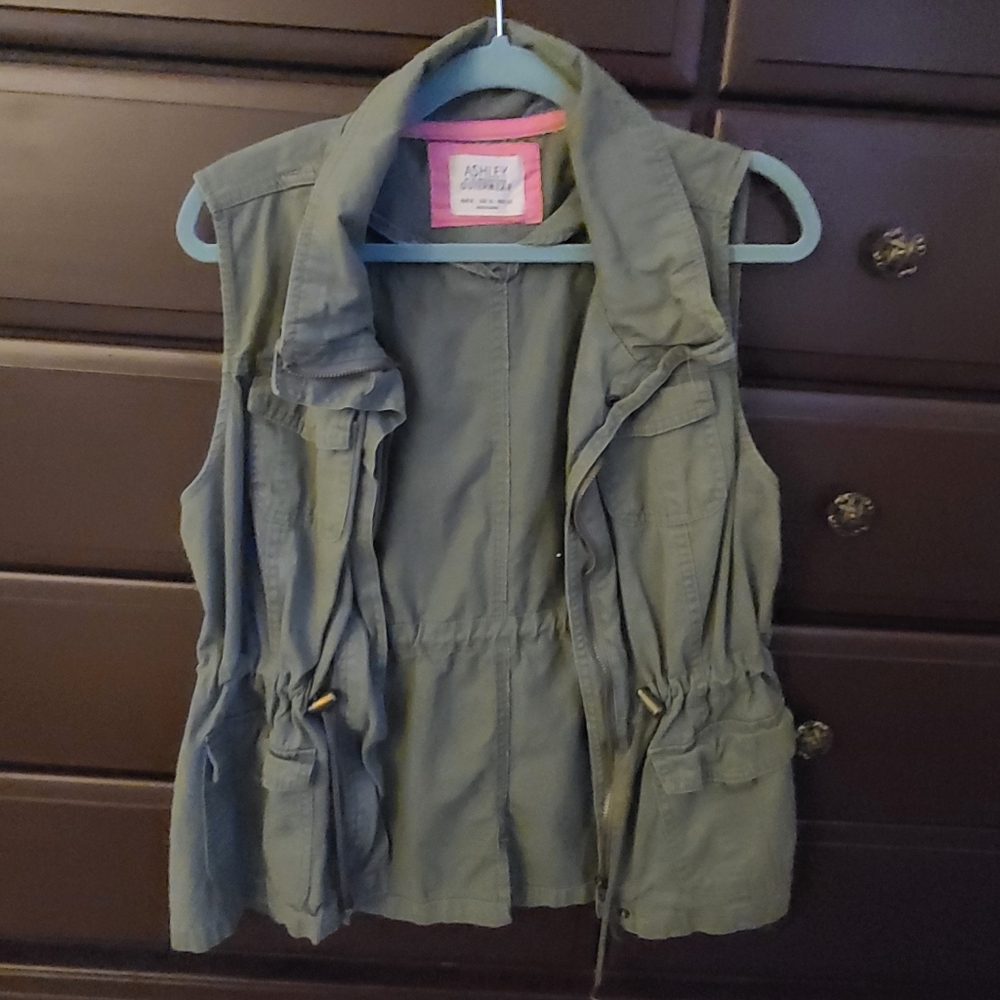 Ashley By 26 International Outerwear Olive Green Vest XL